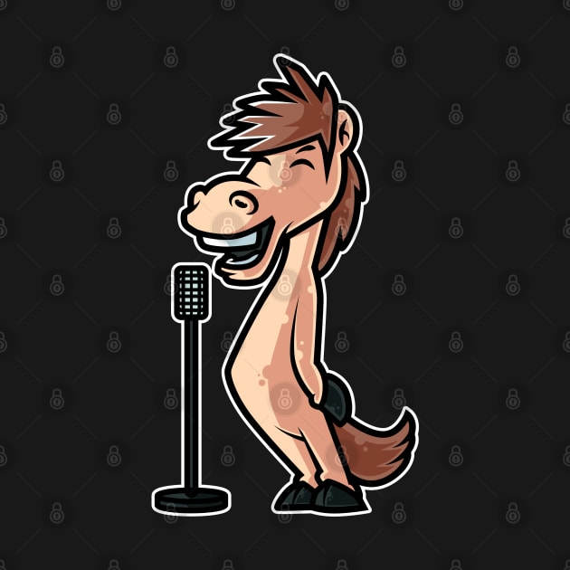 Horse Sing Karaoke Kids Kawaii Neko Anime print by theodoros20