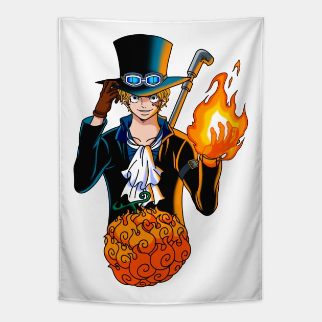 Sabo Tattoo Design Tapestry by b_of_the_dead