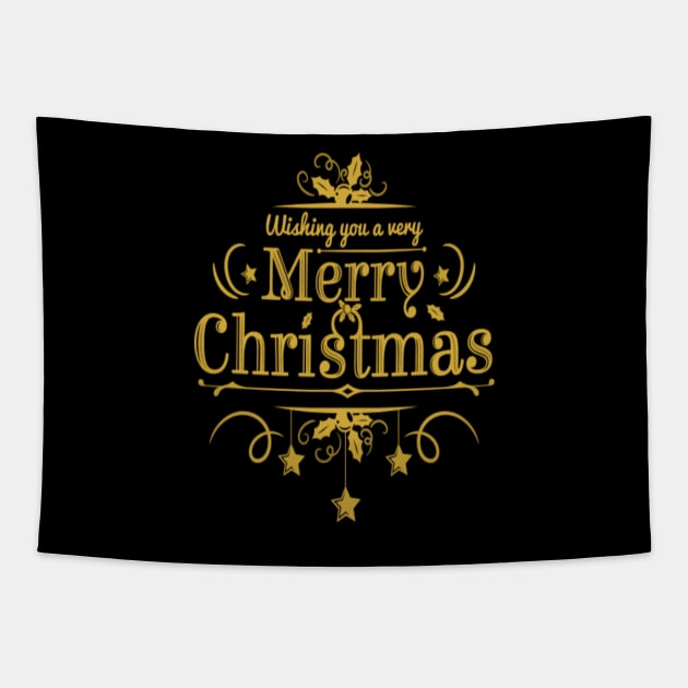 Merry Christmas Tapestry by Artistic Design