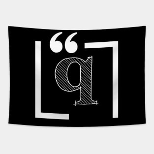 Letter Q: Monogram Initial letter q Tapestry