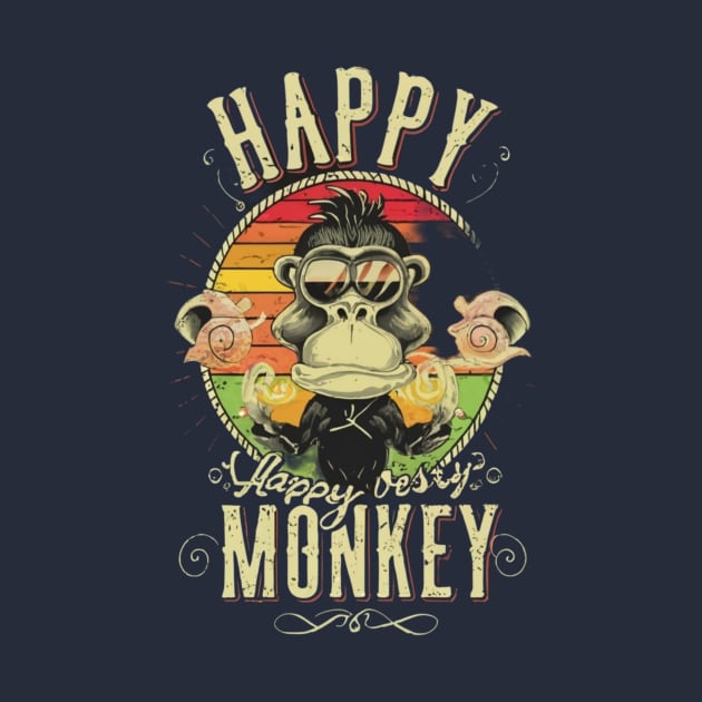 Happy Monkey by TshirtMA
