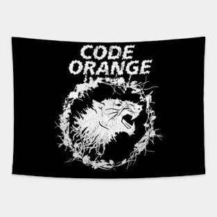 Code Orange Vintage Tapestry