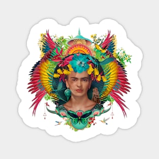 Frida Kahlo Tribute Tropical Magnet