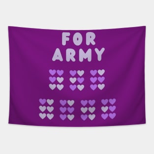 For ARMY Purple Hearts Braille (The Astronaut by Jin of BTS) Tapestry