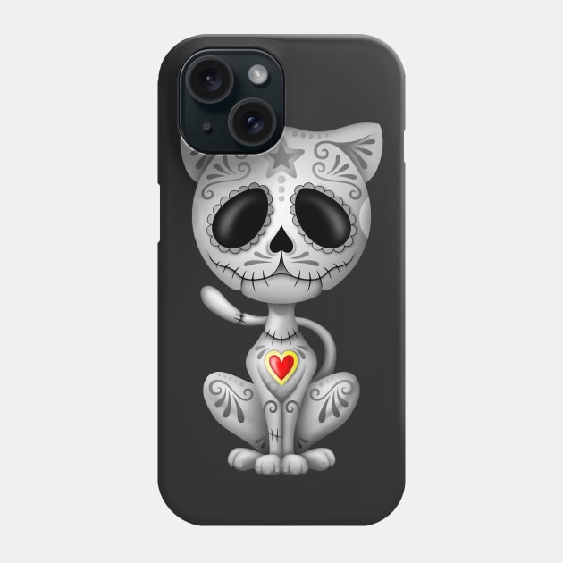 Gray Zombie Sugar Kitten Cat Phone Case by jeffbartels