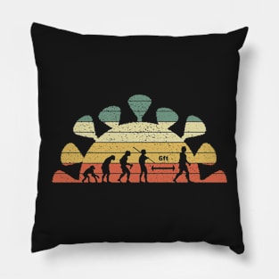 Evolution Of Social Distancing Vintage Pillow