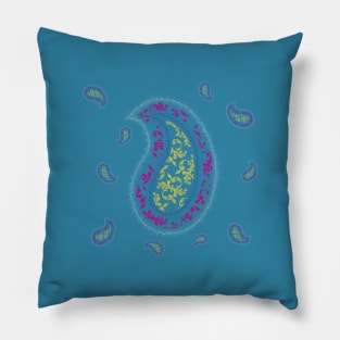 Paisley floral pattern called Boteh Jegheh Pillow