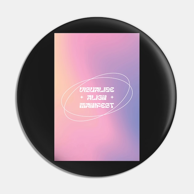 Positive Affirmation Pink Aesthetic Aura Pin by mystikwhale