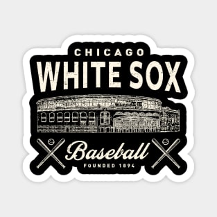 Vintage Chicago White Sox Comiskey Park by Buck Tee Originals Magnet