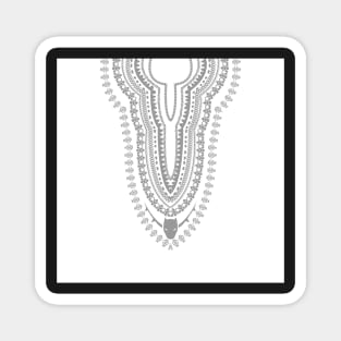 Dashiki Wakandan Funeral White Magnet