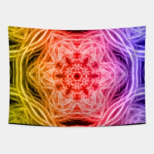 Vibrant rainbow kaleidoscopes Tapestry