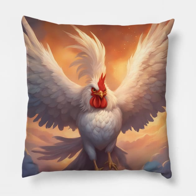 Feathered Delights Pillow by animegirlnft