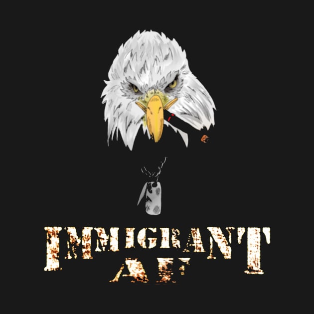 Immigrant AF Smoking Eagle Tee by immigrantaf