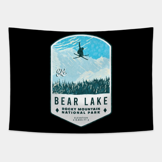 Ski Bear Lake Rocky Mountain National Park Tapestry by JordanHolmes