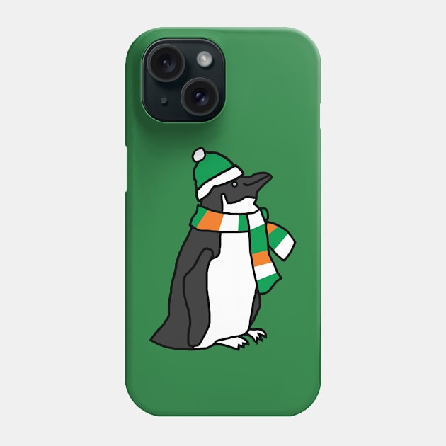 Irish Penguin on St Patricks Day Phone Case by ellenhenryart