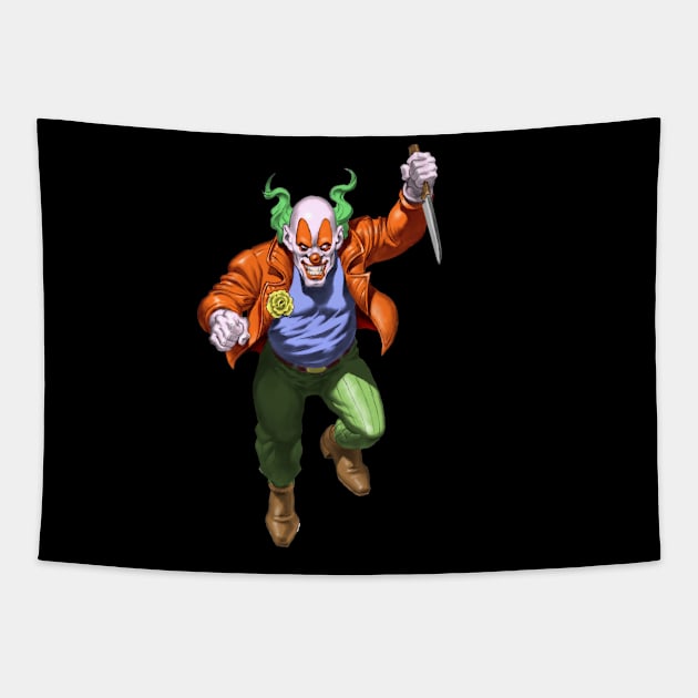 Scary Clown Tapestry by Paul_Abrams