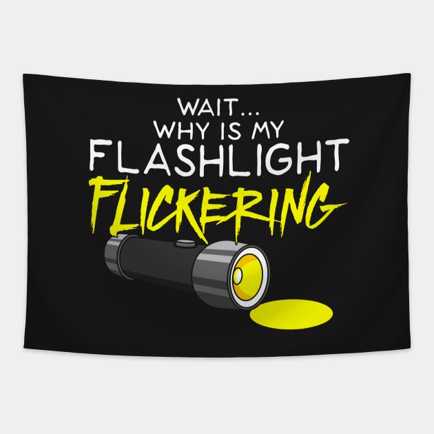 GHOST HUNTING: Flashlight Flickering Phasmophobia Tapestry by woormle