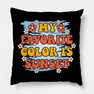 My Favorite Color Is Sunset Summer T-Shirt Pillow