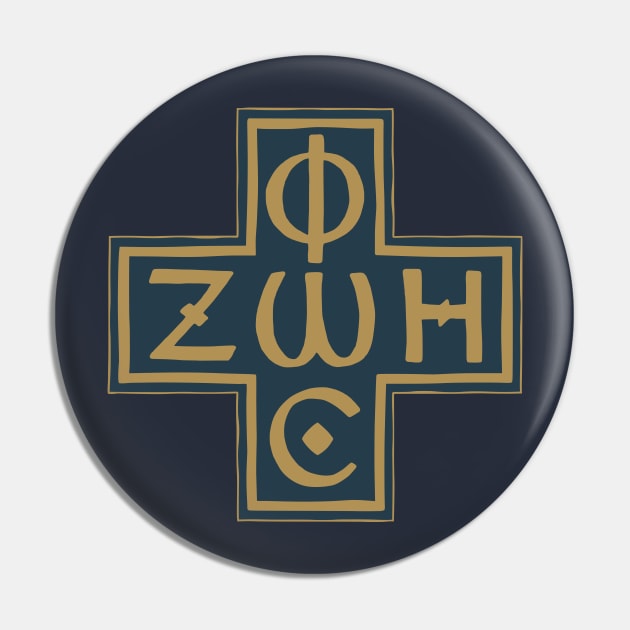 Phos Zoe Cross Pin by Beltschazar