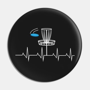 disco golf heartbeat Pin