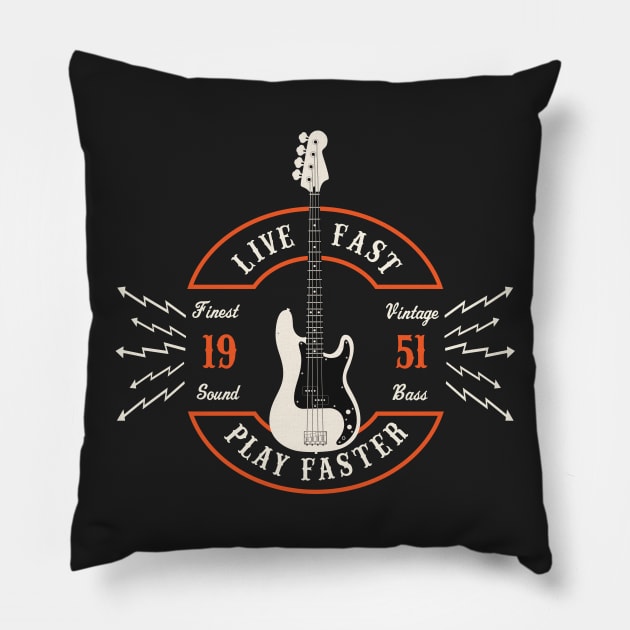 Live Fast Play Faster - Precision Pillow by mrspaceman