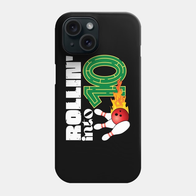 Rollin into 10th Birthday Bowling Gifts Phone Case by Teewyld