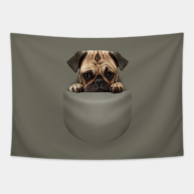 HUGE POCKET FOR A DOG Tapestry by ADAMLAWLESS