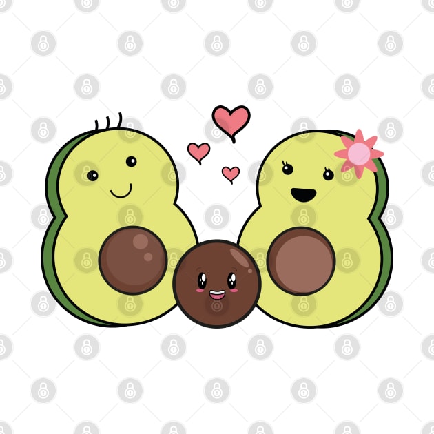 Family Avocado Kawaii by IstoriaDesign