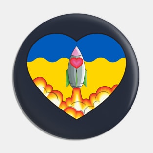 rocket love for ukraine Pin