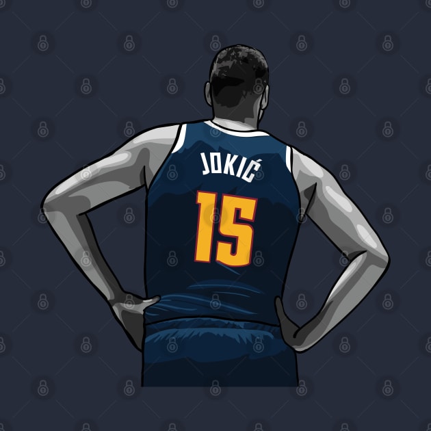 Nikola Jokic Pixel Standing by qiangdade