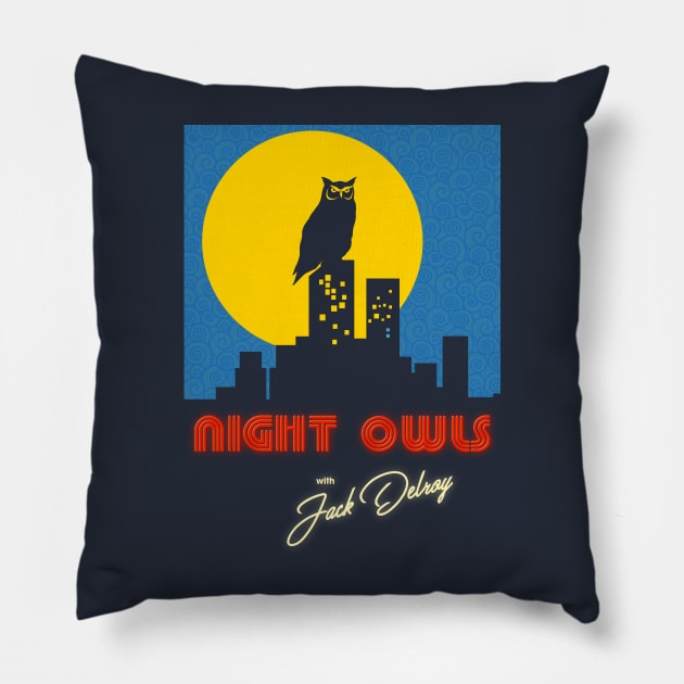 Night Owls With Jack Delroy Pillow by darklordpug