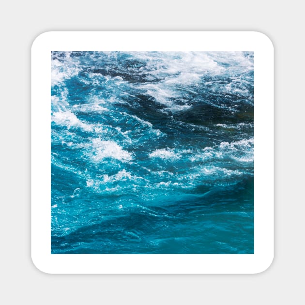 Tuquoise Blue Ocean Waves Magnet by DyrkWyst