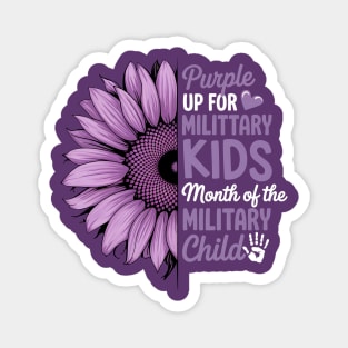 Sunflower-Purple-Up-For-Military-Kids-Military-Child-Month-Floral-Support Magnet