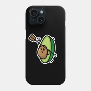 Funny canoe rafting avocado puns kayaking paddling Phone Case