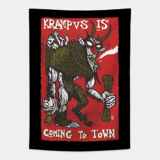 KRAMPUS IS COMING Tapestry