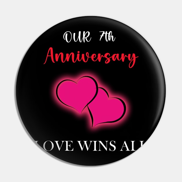 7th Anniversary Gift Couple Pin by DeanEve