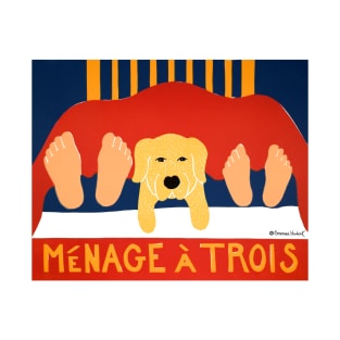 Ménage à Trois - Stephen Huneck Funny Dog T-Shirt