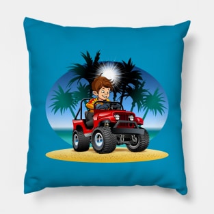 Cartoon jeep Pillow