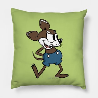 Vintage chihuahua cartoon- dark brown Pillow