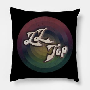 retro vintage circle ZZ Top Pillow