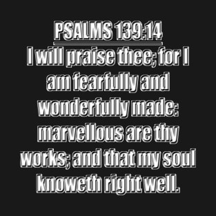 Bible Verse Psalms 139:14 T-Shirt