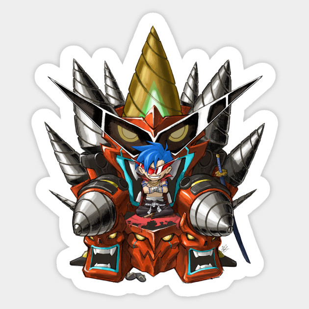 Kamina Gurren Lagann Sticker Teepublic