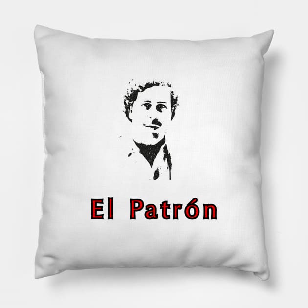 El Patron Pablo Escobar Pillow by Estudio3e