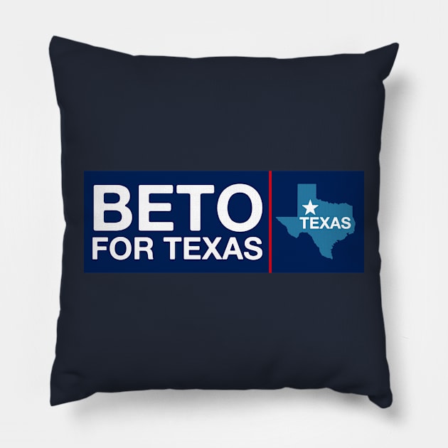 Beto For Texas, Beto For Governor 2022 Pillow by yass-art