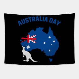 Australia Day Funny Australian Map Flag Patriotic Tapestry