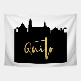 QUITO ECUADOR DESIGNER SILHOUETTE SKYLINE ART Tapestry