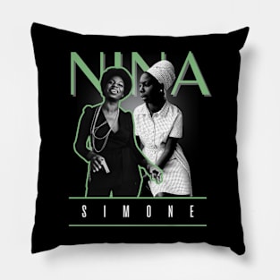 Nina simone +++ retro Pillow