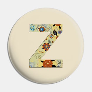 Monogram letter Z Pin