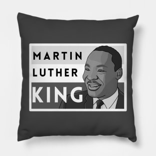 Martin Luther King Jr. in Black & White Pillow