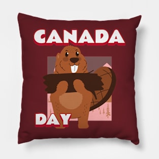 Canada Day Beaver Pillow